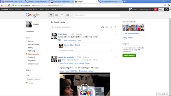Feed'et i Google+